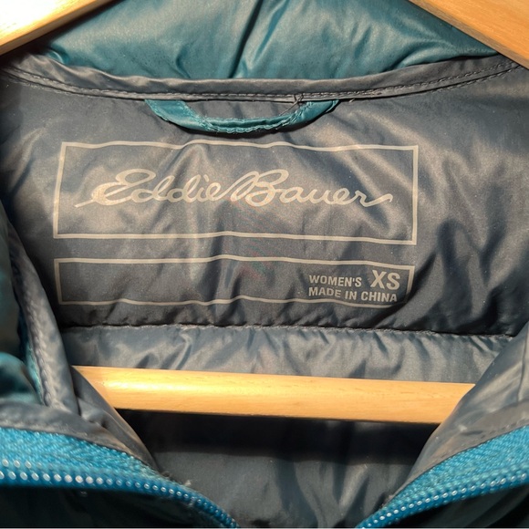 Eddie Bauer Women’s Puffer Goose Down Vest Jacket EB650 Green Full Zip Size: XS - Picture 3 of 12